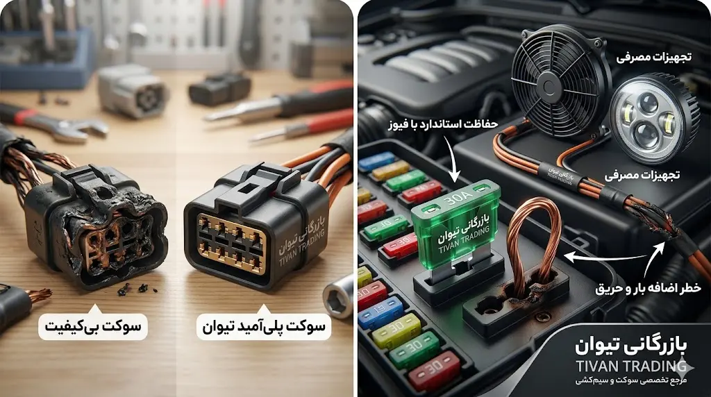 دلایل سوختن سوکت ماشین
